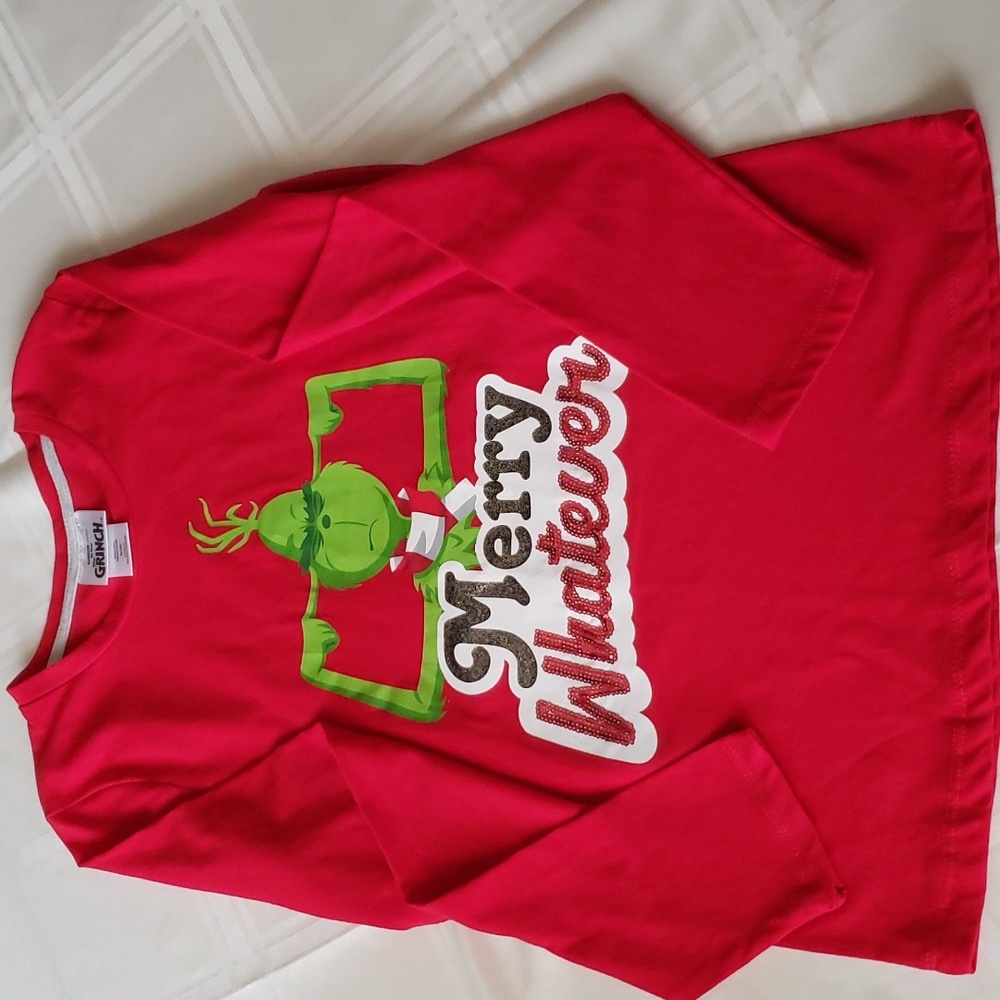 Dr. Seuss Grinch Merry Whatever long sleeve tee shirt XL NWOT